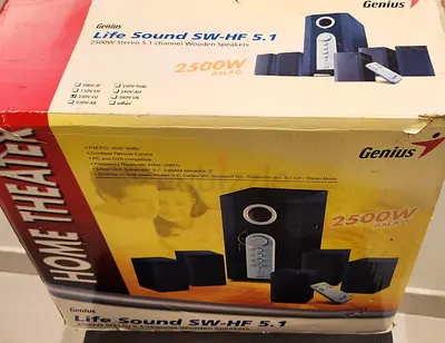 Genius Life Sound SW-HF 5.1 Home Theater Speaker System (Boxed)