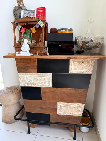 Decorative Wooden Bar with Storage