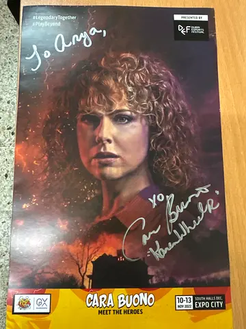 Signed Cara Buono Meet the Heroes Promo Poster