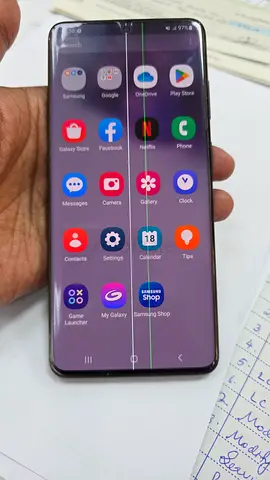 Samsung Galaxy S20 + Good condition with a slight line on Display