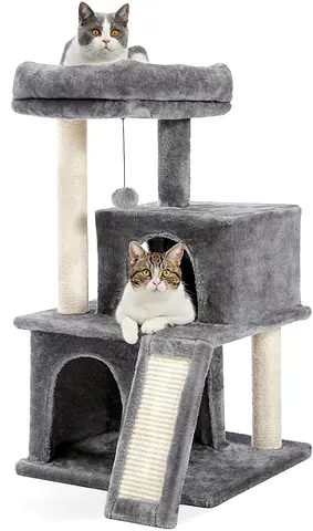 Cat Tree Luxury Cat Tower with Double Condos Spacious Perch Fully Wrapped Scratching Sisal Post