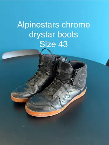 Alpinestars Chrome Drystar Motorcycle Boots Size 43