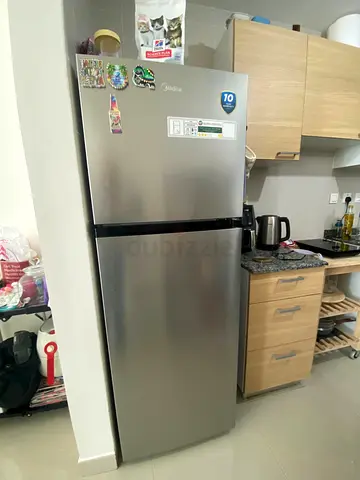 Midea Silver Top-Freezer Refrigerator - Good Working Condition