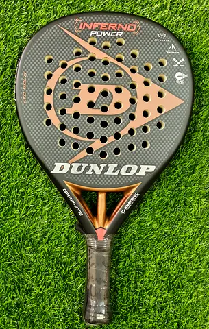 Dunlop Inferno Gold Padel Racket Graphite Frame Teardrop Shape