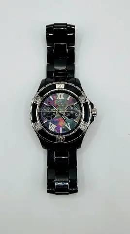 Guess Collection GC X69002L2S Black Ceramic Silver Steel Watch