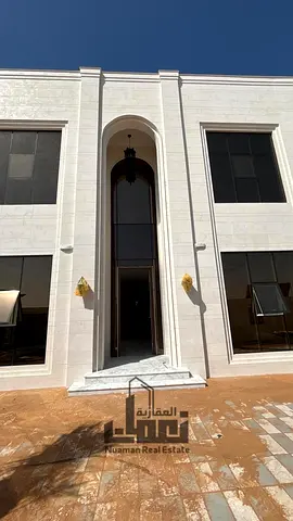 Modern villa for sale in Al Hoshi with a land area of 5,457 sq.ft, featuring a contemporary design and luxury finishing suitable for high-end family