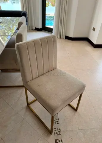 High quality Dining table with 8 chairs Original marble