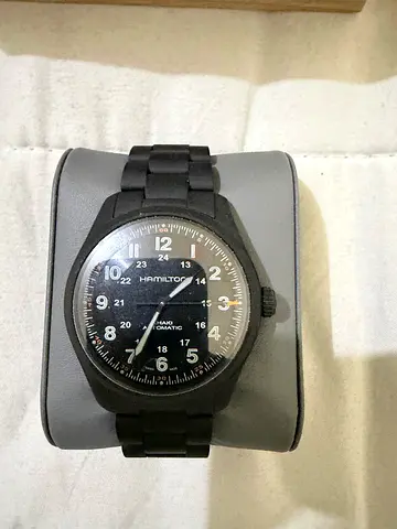 Hamilton Khaki Field Auto Black PVD Titanium Mens Watch – 42mm
