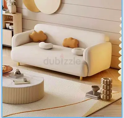 Light Cream 2-Seater Modern Sofa — new Condition