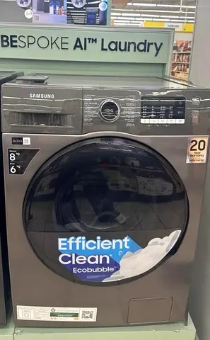 Samsung Front Load Washing Machine - 8kg, Ecobubble (Dark Grey)