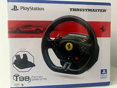 Thrustmaster T98 Ferrari 296 GTB Racing Wheel for PlayStation PS5/PS4 - Brand new