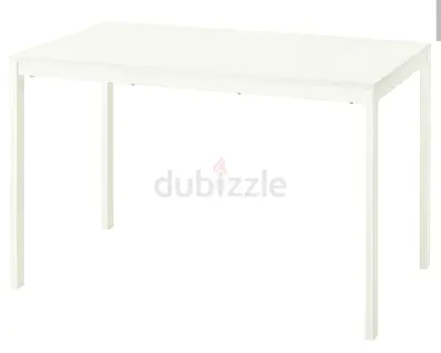IKEA Melltorp, 125x75 cm, White, Dining or Study Table - 4 Seater
