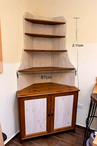Solid wood corner cabinet