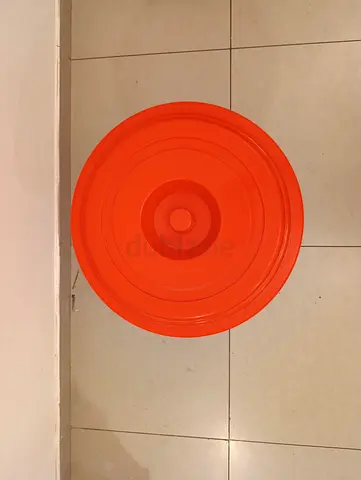 Orange Plastic Bucket Lid / Large Round Cover