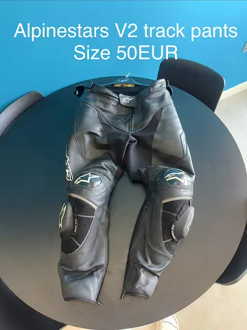 Alpinestars V2 Leather Track Pants - Size 50 EUR