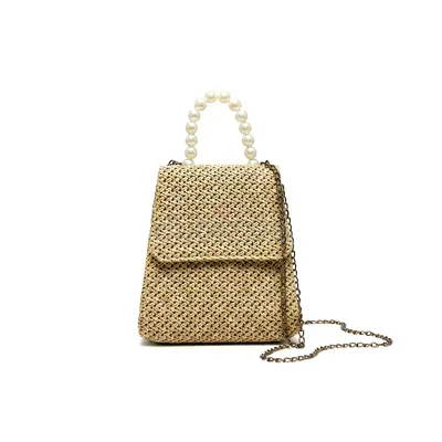 Mini Handbag with Pearl Top Handle  Chain Strap Pre-Owned