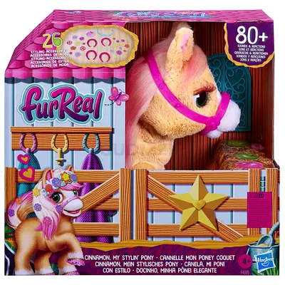FurReal Cinnamon My Stylin Pony - Interactive Plush Pony with 80+ Sounds  26 Styling Accessories