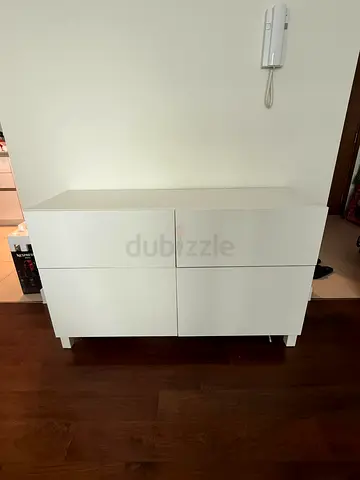 IKEA BESTA Storage Combination w/ Doors/Drawers, White/Lappviken