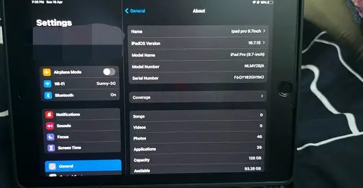 iPad Pro 9.7-inch (128GB) - Good working condition with case and screen protector.