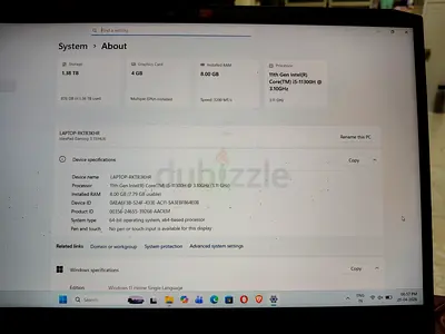 Laptop Intel Core i5-11300H, 8GB RAM, 1.5TB SSD - Good Condition