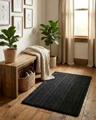 Charcoal Handwoven Jute QUICK SALE FREE DELIVERY