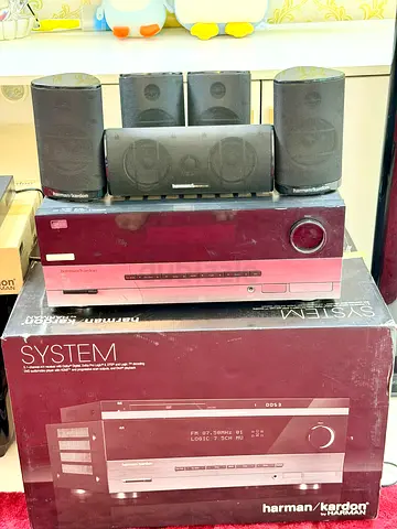 Harman/Kardon Home Theater Receiver with 5 Speakers - Good Condition