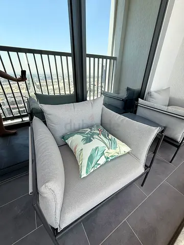 Set of 2 Outdoor Patio Lounge Chairs with Cushions