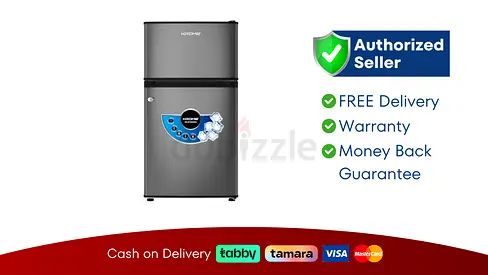 KROME 138L Double Door Refrigerator, KR-RF138DDSG Brand New | 1 Year Warranty | FREE  Delivery