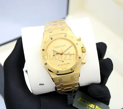 Golden Audemars Piguet-style Mens Chronograph Watch