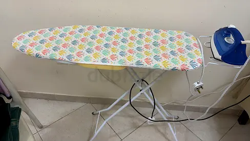 Ironing board with steam iron - good working condition