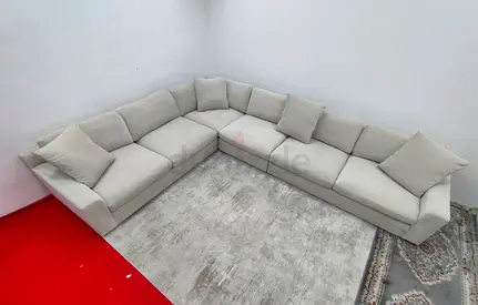 Oc Home beige color feather 🪶 filled corner sofa