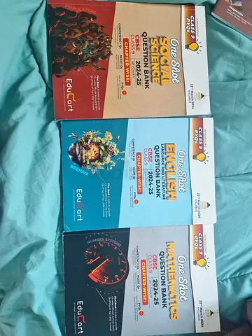 One Shot series – Class 9 English, Mathematics, Social Science (CBSE) - set of 3 textbooks