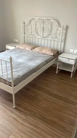 IKEA Iron LEIRVIK White bed