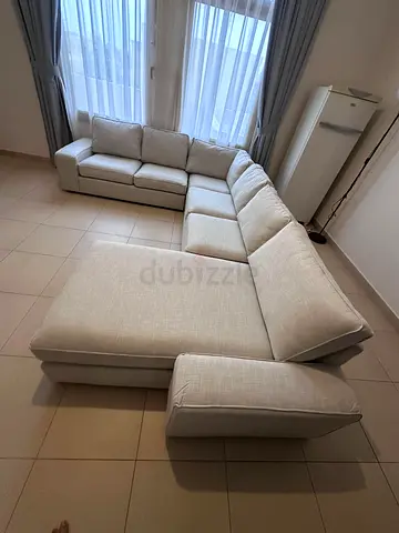 Ikea kivik ushaped sofa beige