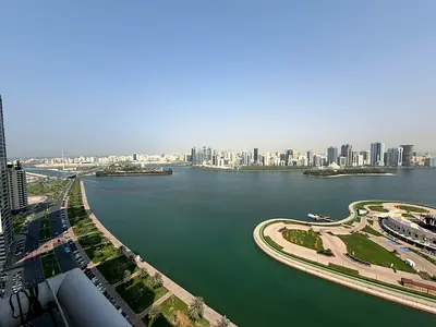 Balcony, sea view | Free parking & gym | Spacious areas | Prime location | Deferred deposit | Easy access to Dubai entrance