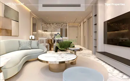 استوديو مفروش | برج ريد سكوير 1 | إطلالات على المسبح والمنتزه