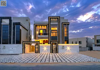 للبيع فيلا بالقرب من المسجد من أفخم الفلل في عجمان بناء وتشطيب سوبر ديلوكس مساحة بناء واسعة جدًا وغرف، تملك حر للبيع، فيلا بموقع مميز - تشطيبات مميزة