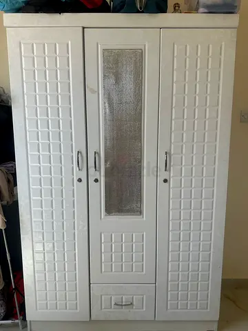White 3-Door Wardrobe / Armoire - Good Condition