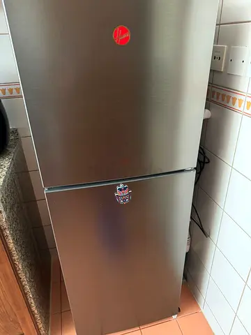 Hoover stainless steel top-freezer refrigerator - good condition