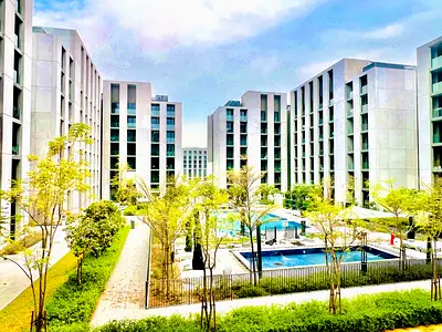 1 Bedroom Apartment with Pool View & Balcony for Rent in Tiraz Residences Aljada