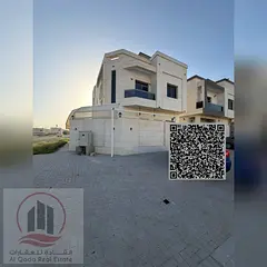 Distinctive corner villa for annual rent in Al Yasmin - 5 rooms, electricity included.