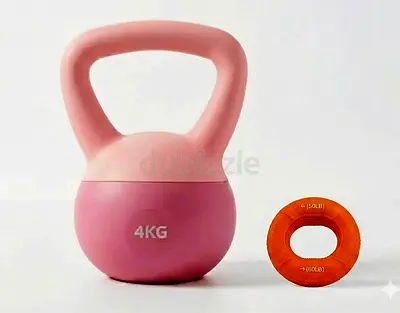 Pink/Purple/sky blue 4kg Kettlebell - Light Weight Kettle Bell for Home Workouts