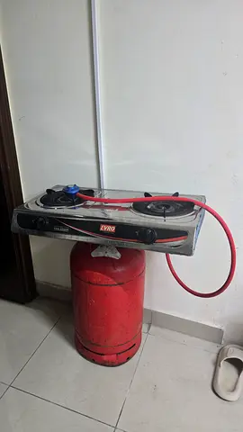 Doble burner gas stove with LPG cylinder set 325