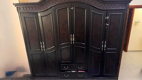 Natural wood wardrobe