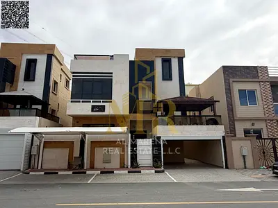 A villa with all electricity, water and air conditioning fees included, on the main street, ready to move in, in the most prestigious areas of Ajman.