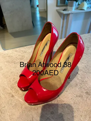 Brian Atwood peep toe size 38 pink