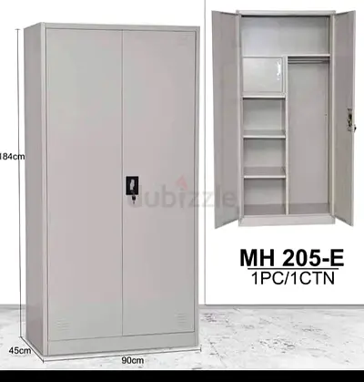 Metal 2-Door Office Wardrobe / Storage Cabinet - MH205-E (184x90x45cm)