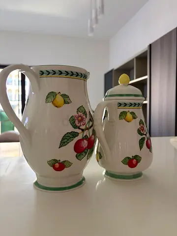 VilleroyBoch French Garden Coffee/Tea Pot 1.25L and Jug