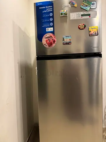 Midea Stainless Steel Top-Freezer Refrigerator – Good Working Condition