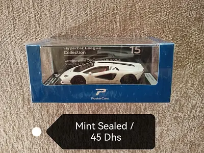 Poster cars Lamborghini Countach ( 1/64 Diecast Hot Wheels Size )